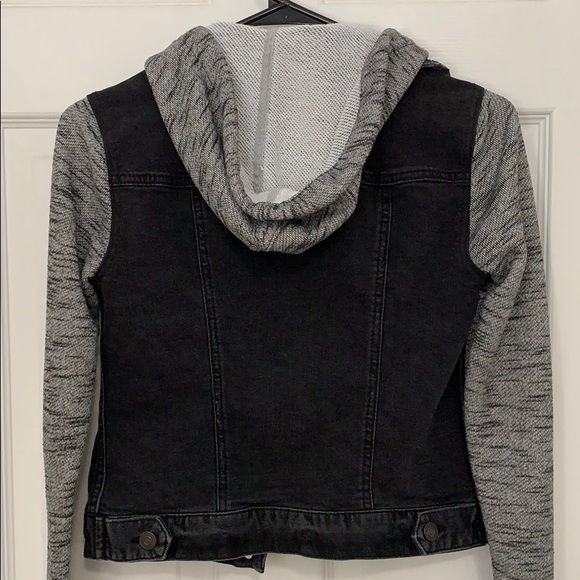 Mudd Distressed Black Denim Style Jacket - Picture 6 of 7